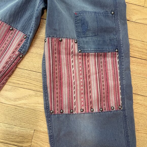 Free People La Vie Patched Pants NWOT Size 4 (Small) - Picture 7 of 12